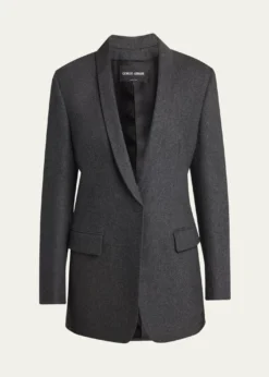 Giorgio ArmaniCashmere Flannel Single-Breasted Blazer