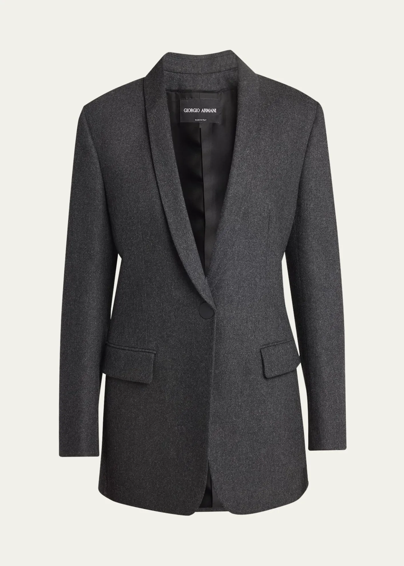 Giorgio ArmaniCashmere Flannel Single-Breasted Blazer