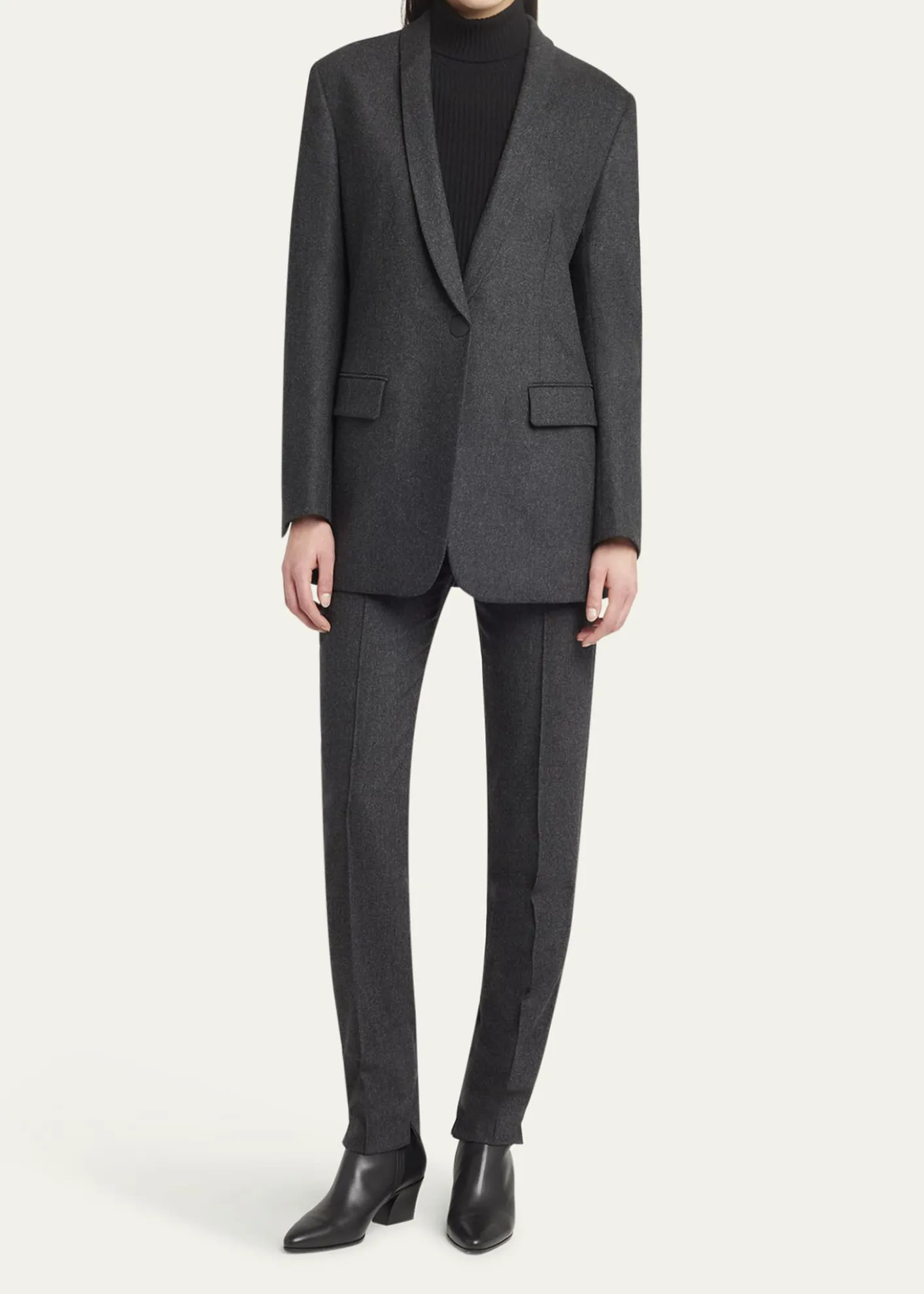 Giorgio ArmaniCashmere Flannel Single-Breasted Blazer