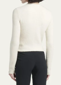 Giorgio ArmaniContrast Grosgrain Zip-Front Cashmere Silk Jacket