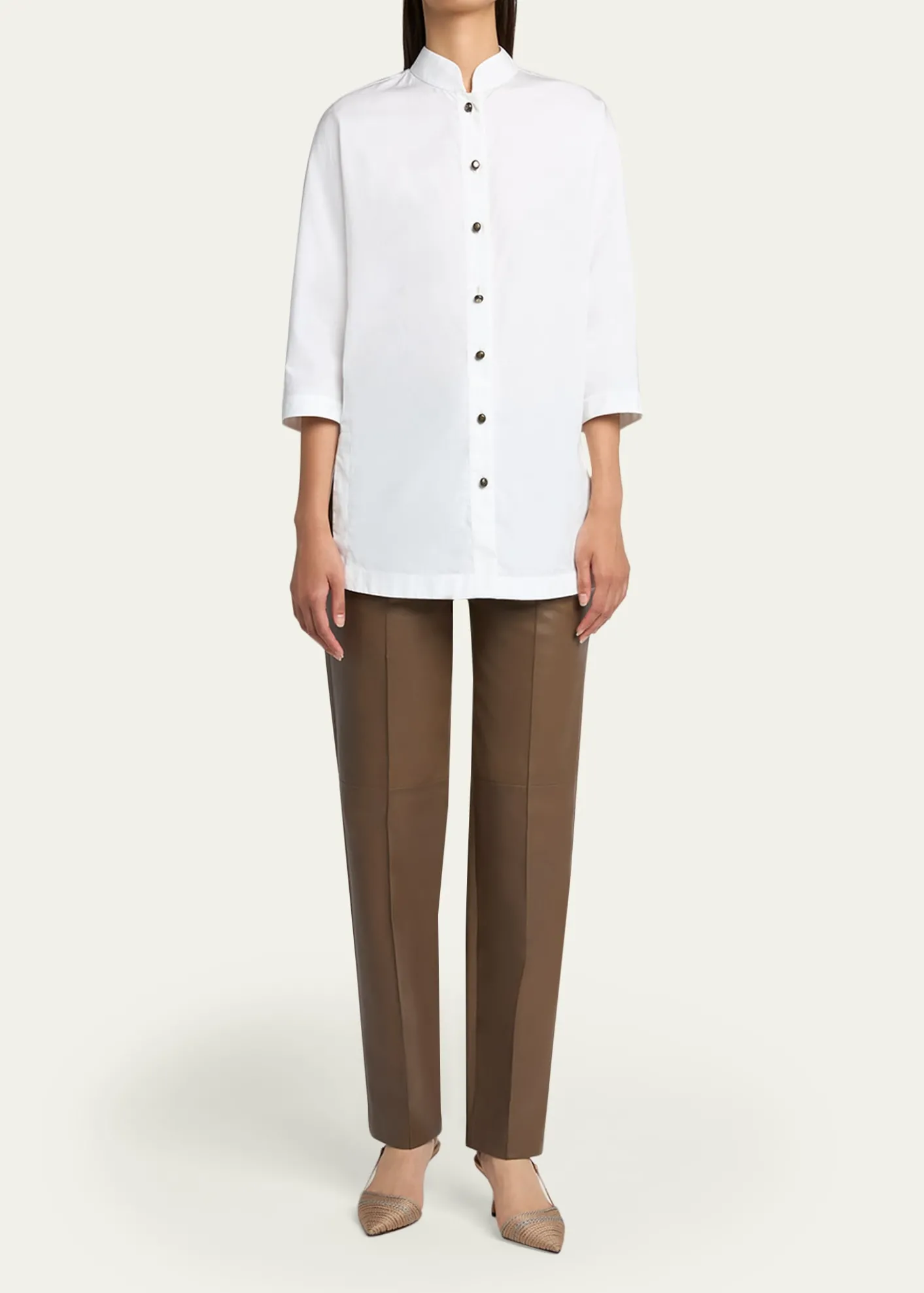 Giorgio ArmaniCotton Poplin Button-Down Shirt