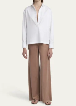 Giorgio ArmaniCotton Twill Tunic Blouse