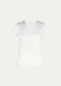Giorgio ArmaniCrewneck Short-Sleeve Silk T-Shirt