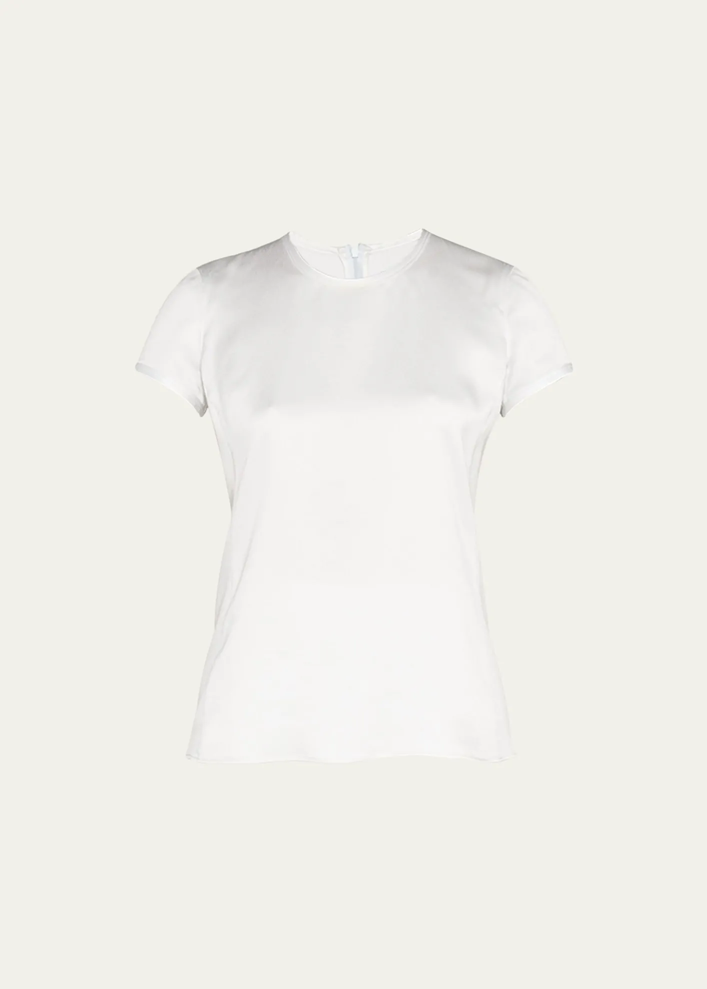 Giorgio ArmaniCrewneck Short-Sleeve Silk T-Shirt