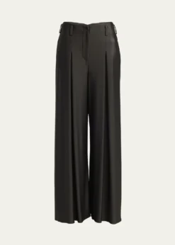 Giorgio ArmaniDouble Jersey Flowy Pleated Trousers