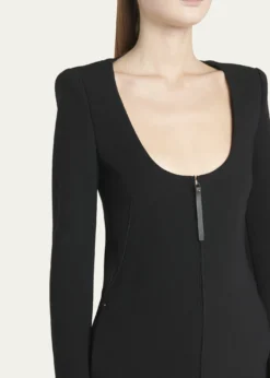 Giorgio ArmaniDouble-Jersey Virgin Wool Zip Jacket