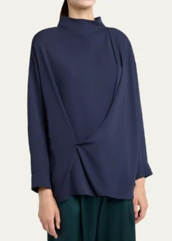 Giorgio ArmaniDraped Silk Georgette Shirt