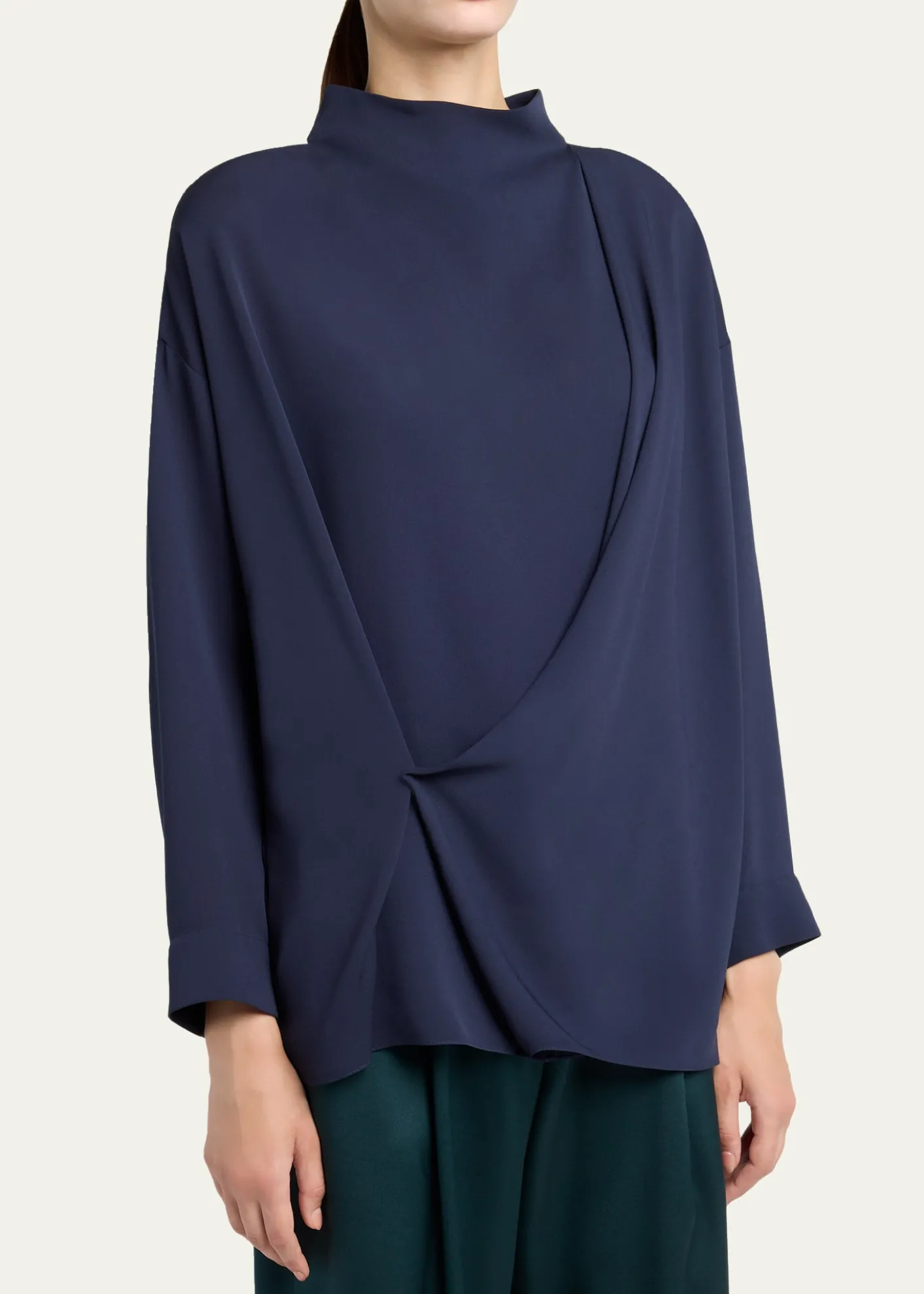 Giorgio ArmaniDraped Silk Georgette Shirt