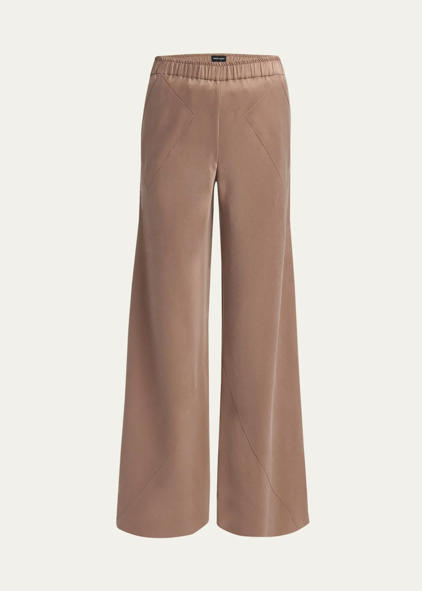 Giorgio ArmaniElastic Waistband Wide Leg Trousers