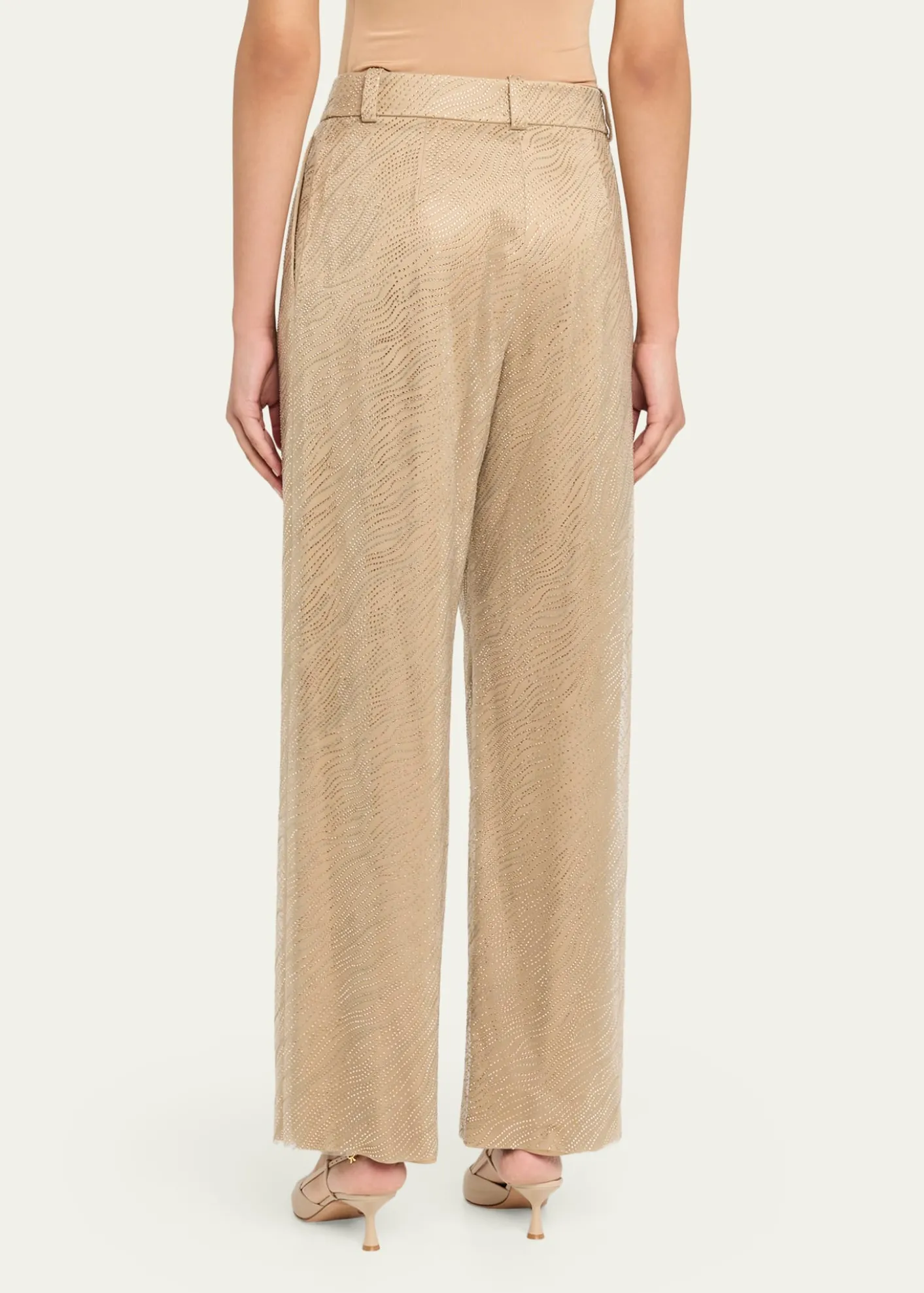 Giorgio ArmaniEmbellished Pleated Straight-Leg Pants