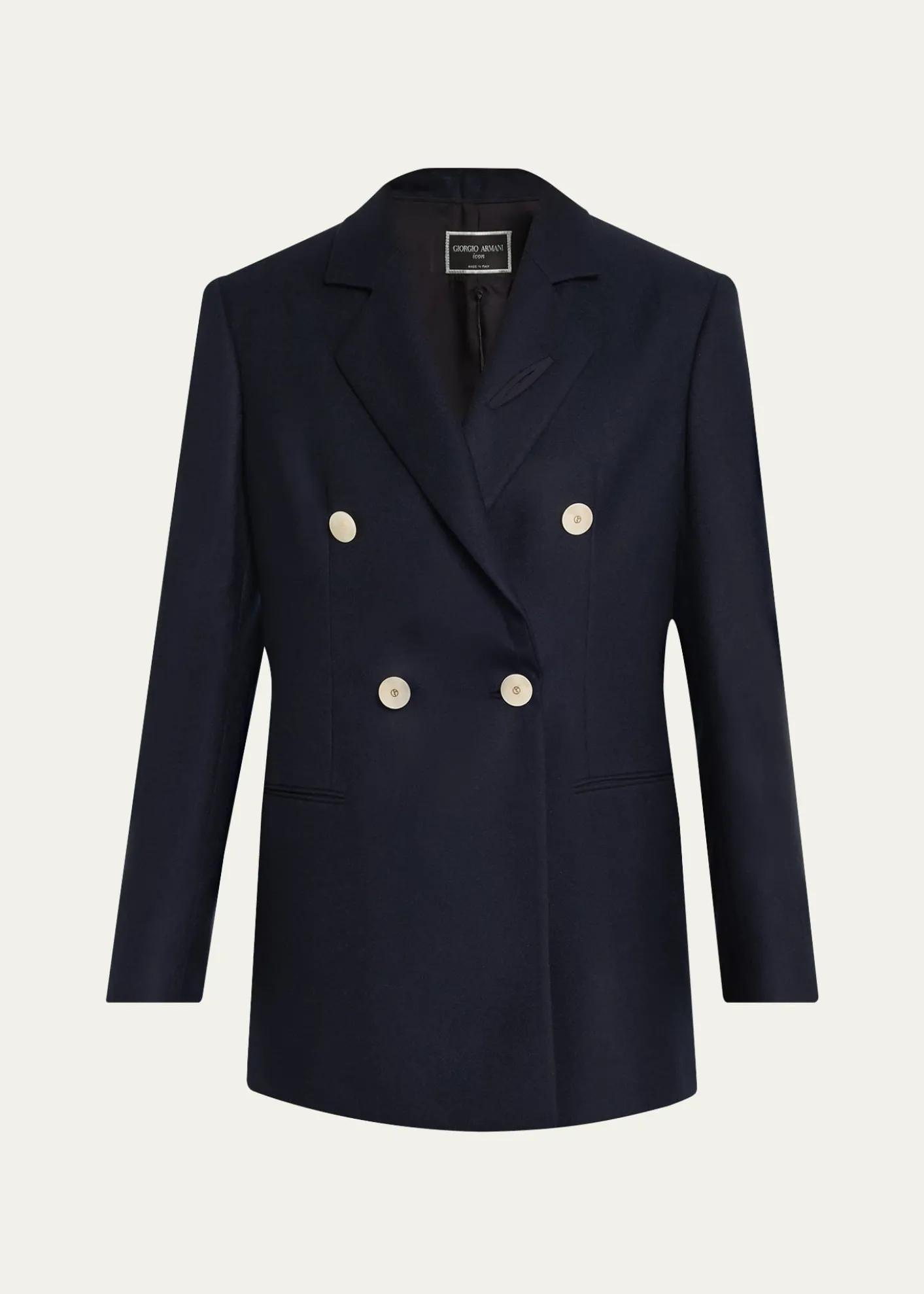 Giorgio ArmaniFlanella Cashmere Double-Breasted Blazer