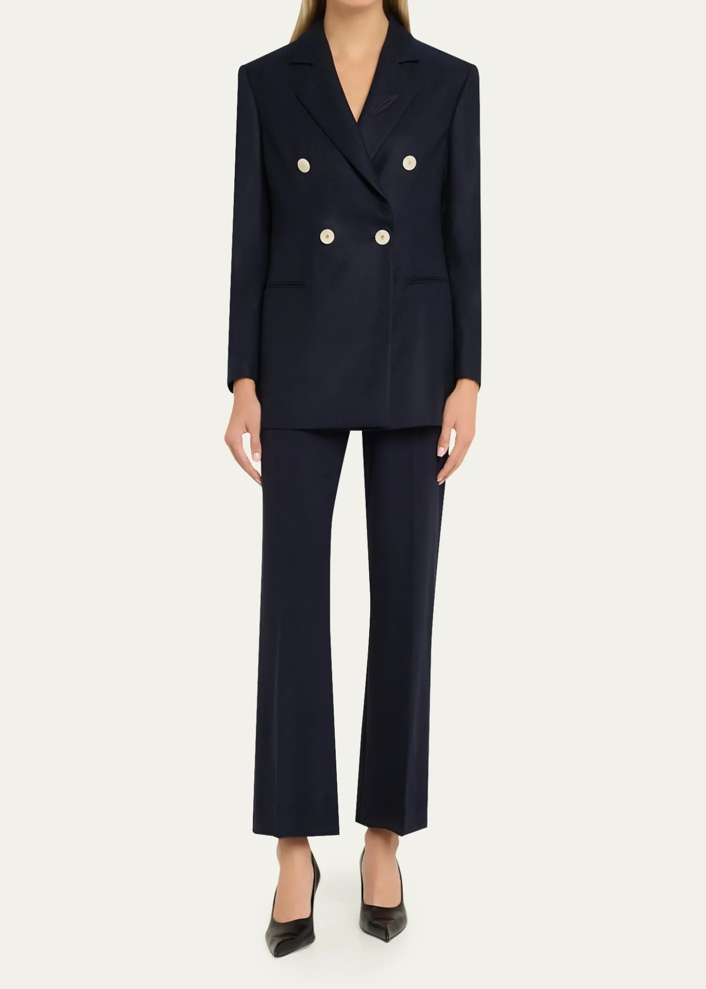 Giorgio ArmaniFlanella Cashmere Double-Breasted Blazer
