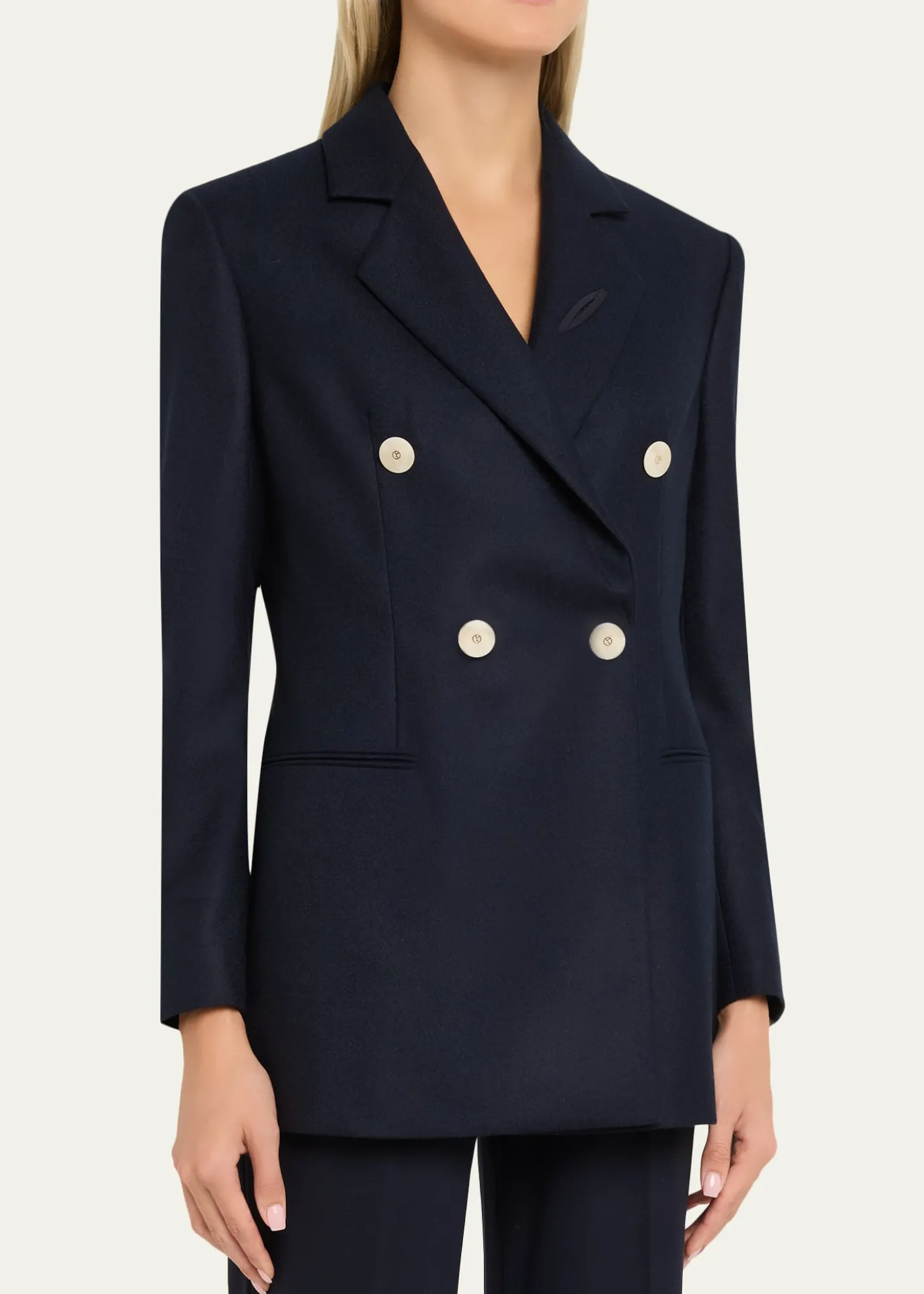 Giorgio ArmaniFlanella Cashmere Double-Breasted Blazer