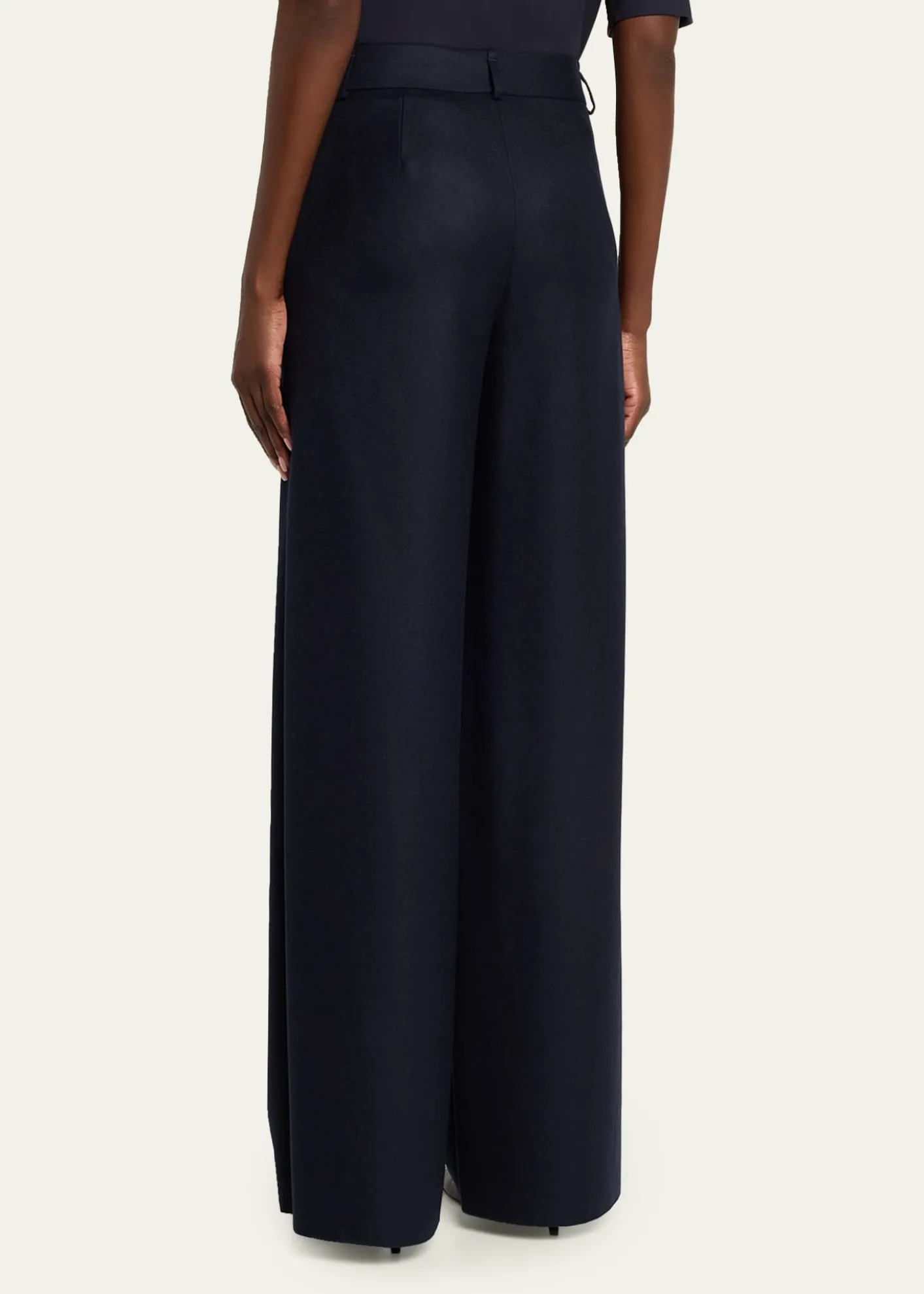 Giorgio ArmaniFlanella Cashmere Wide-Leg Pants