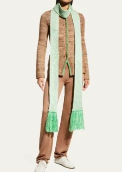 Giorgio ArmaniFringe Cashmere-Silk Scarf