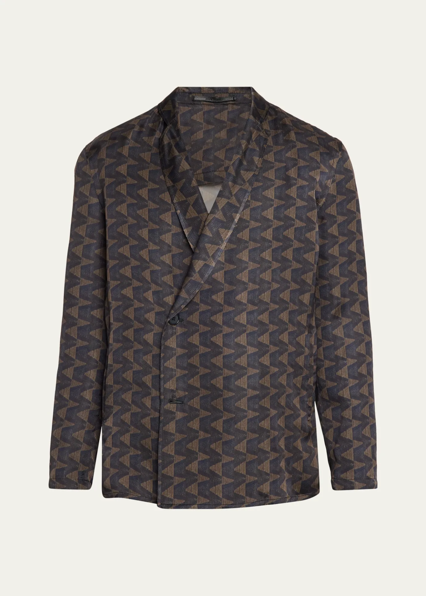Giorgio ArmaniGeometric Single-Breasted Jacket