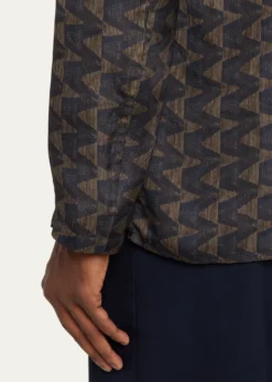 Giorgio ArmaniGeometric Single-Breasted Jacket