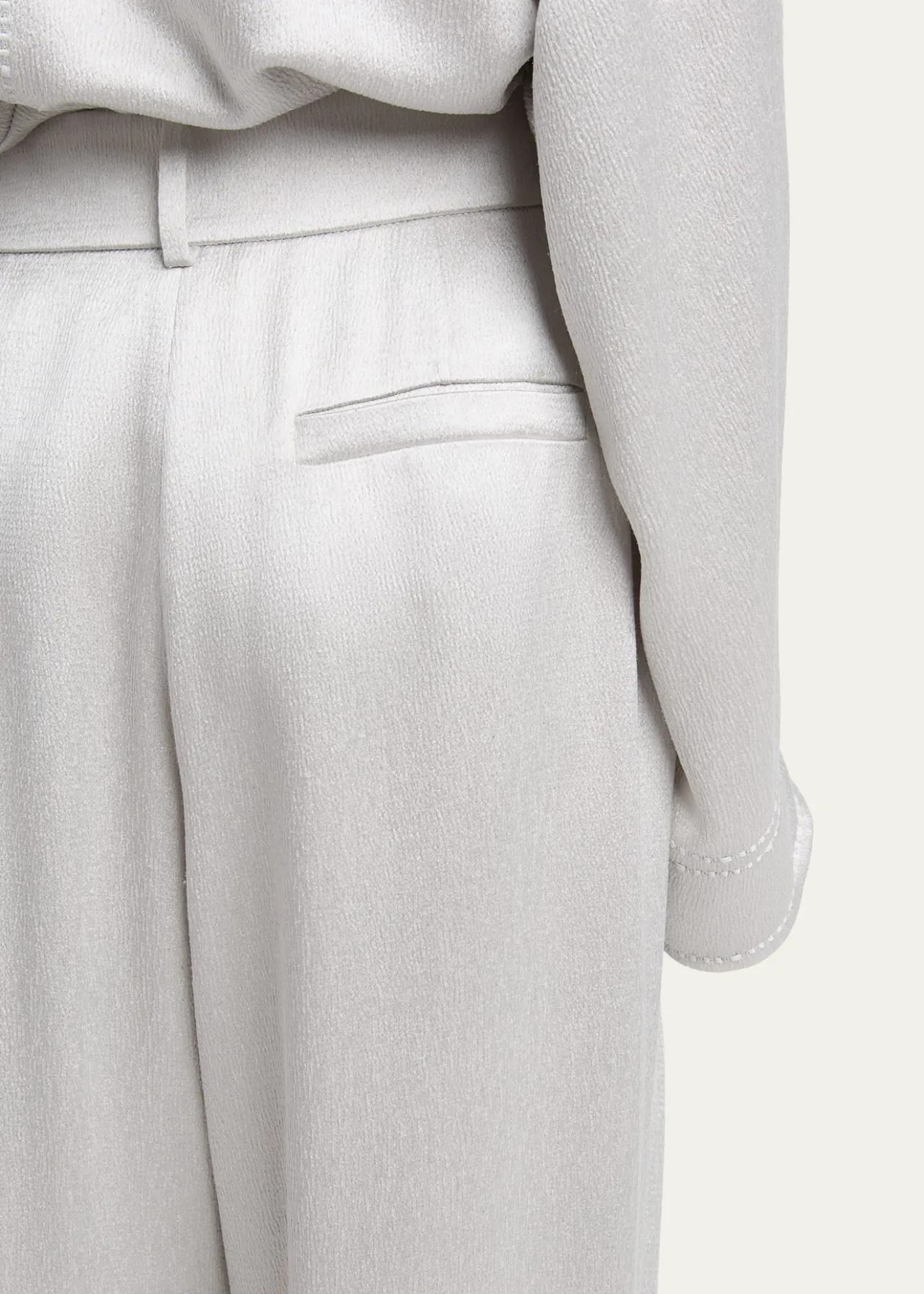 Giorgio ArmaniHammered Satin Pleated Straight-Leg Trousers