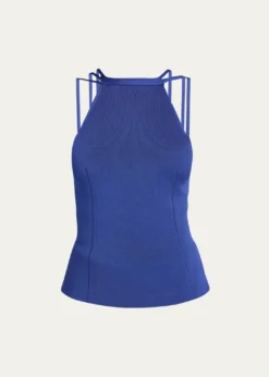 Giorgio ArmaniHigh-Neck Strappy Tank Top