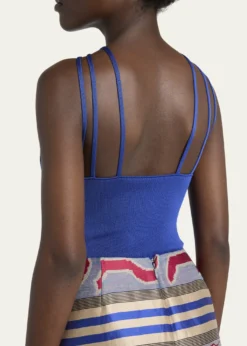 Giorgio ArmaniHigh-Neck Strappy Tank Top