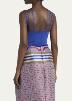Giorgio ArmaniHigh-Neck Strappy Tank Top