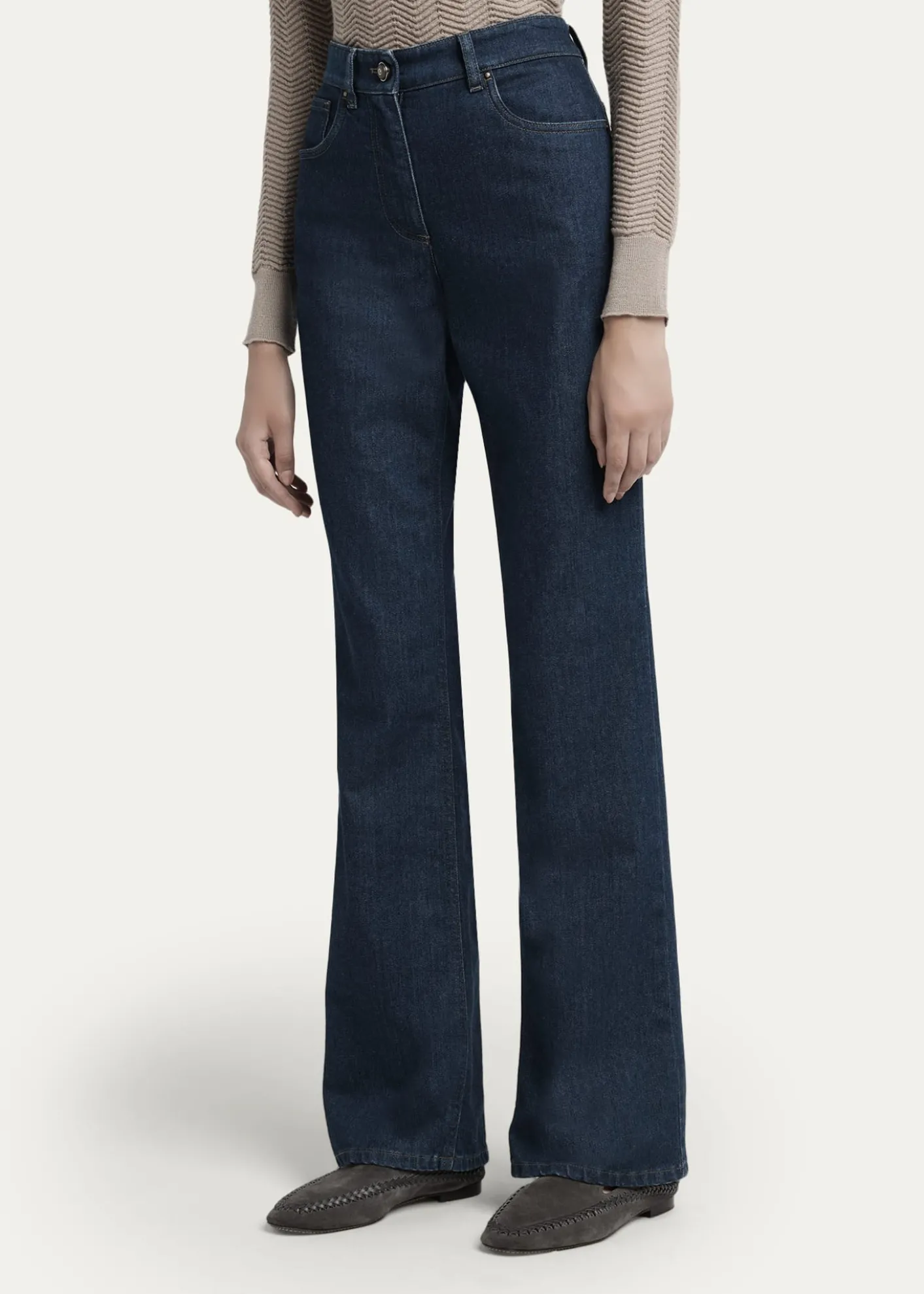 Giorgio ArmaniHigh-Rise Bootcut-Leg Denim Jeans
