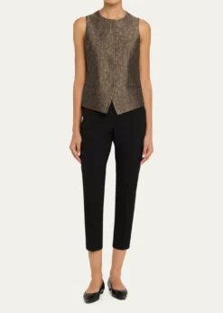 Giorgio ArmaniJacquard Silk-Wool Waistcoat