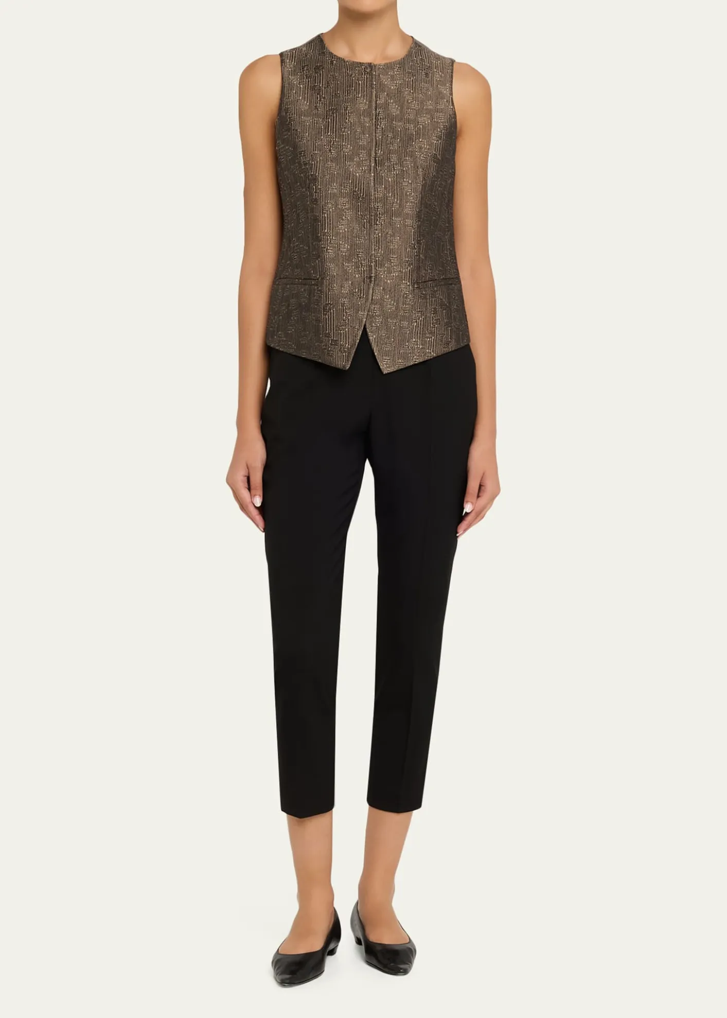 Giorgio ArmaniJacquard Silk-Wool Waistcoat