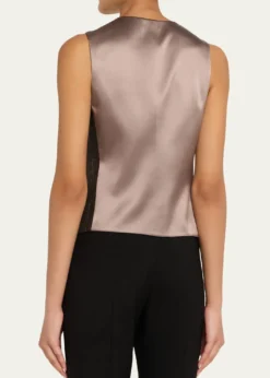 Giorgio ArmaniJacquard Silk-Wool Waistcoat