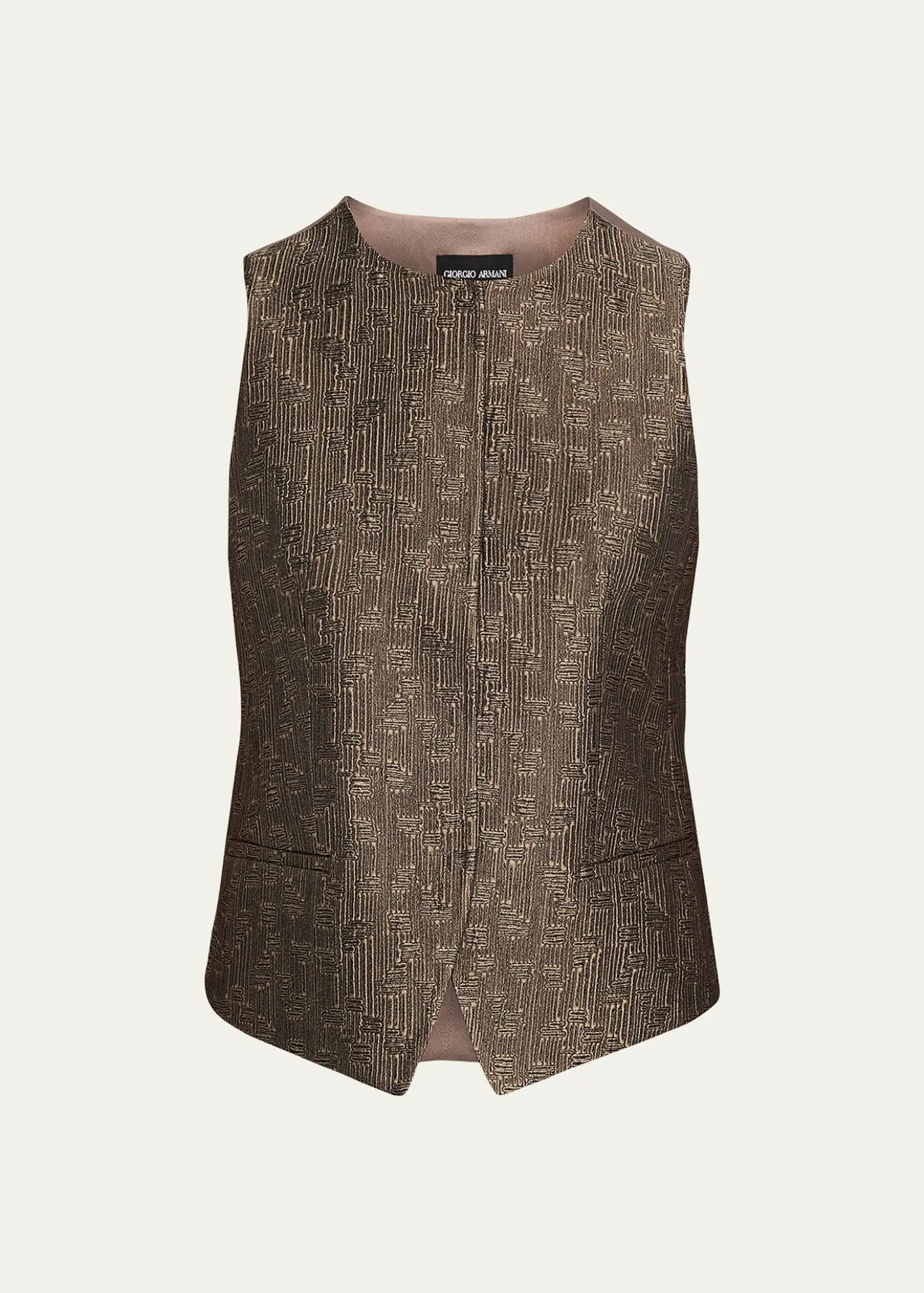 Giorgio ArmaniJacquard Silk-Wool Waistcoat