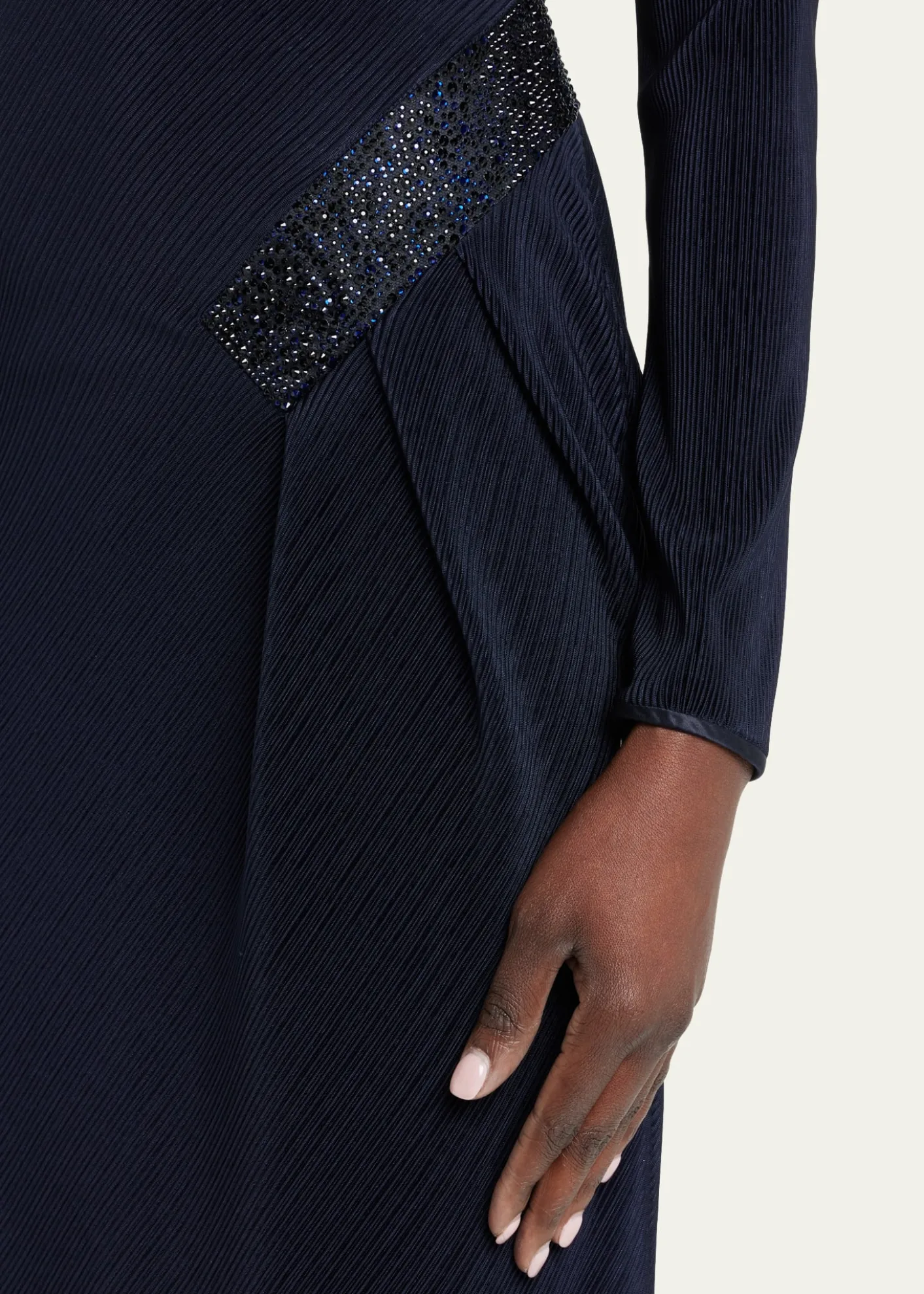 Giorgio ArmaniJersey Dress w/ Beaded Hip Detail