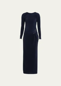Giorgio ArmaniJersey Dress w/ Beaded Hip Detail