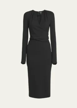Giorgio ArmaniKeyhole Milano Jersey Sheath Dress