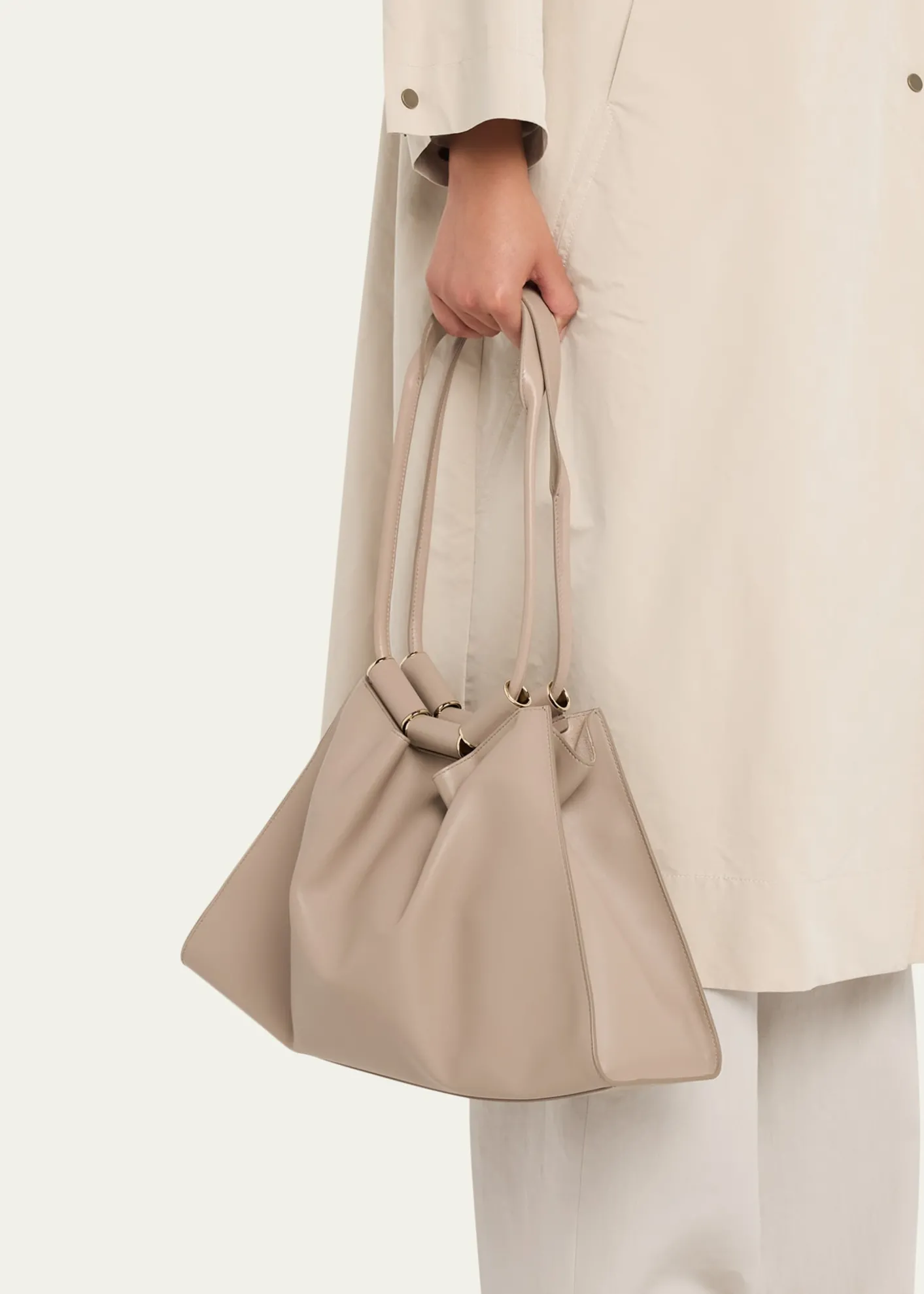 Giorgio ArmaniLamb Leather Shopper Shoulder Bag