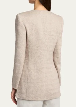 Giorgio ArmaniLinen Crepe Double-Breasted Jacket