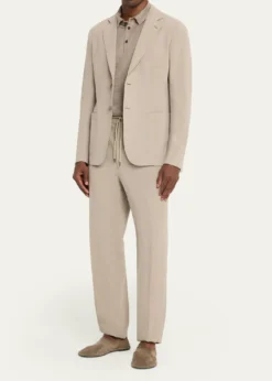 Giorgio ArmaniLinen Single-Breasted Jacket
