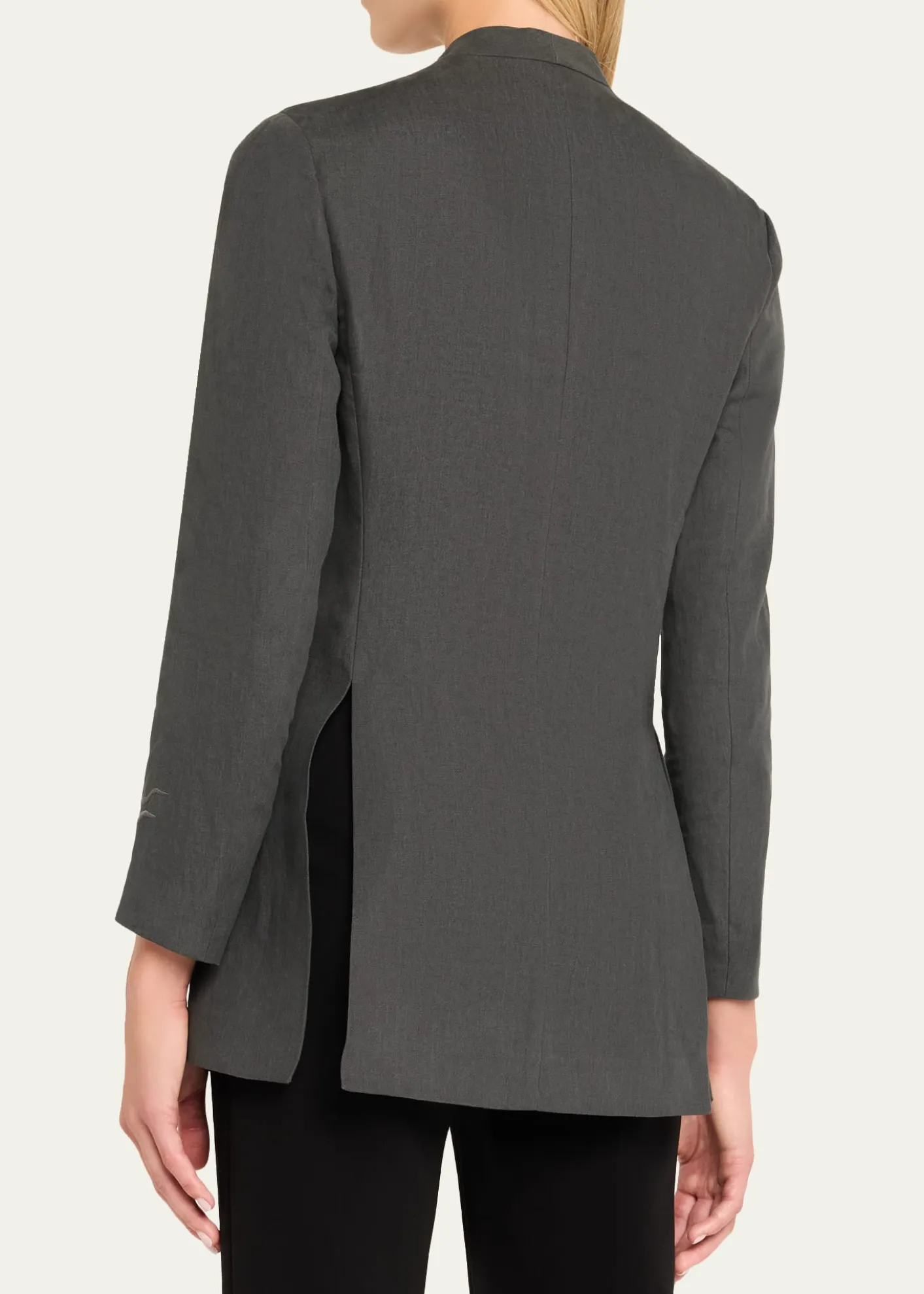 Giorgio ArmaniLinen Single-Breasted Blazer