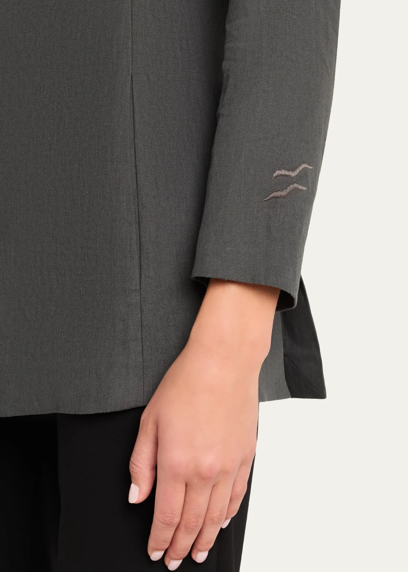 Giorgio ArmaniLinen Single-Breasted Blazer
