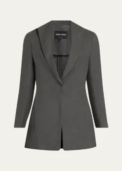 Giorgio ArmaniLinen Single-Breasted Blazer
