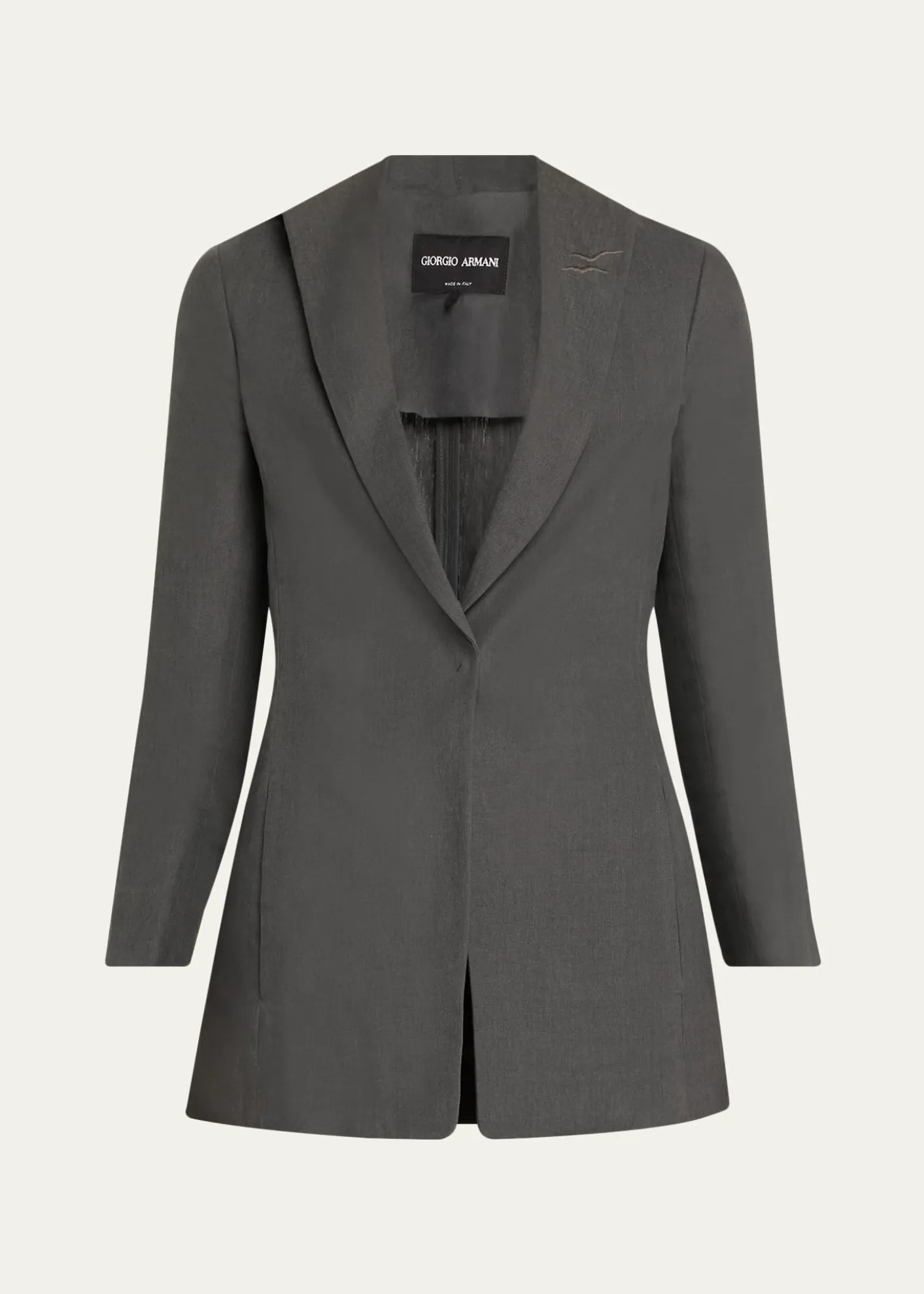 Giorgio ArmaniLinen Single-Breasted Blazer