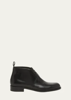 Giorgio ArmaniMen's Bull Leather Chukka Boots