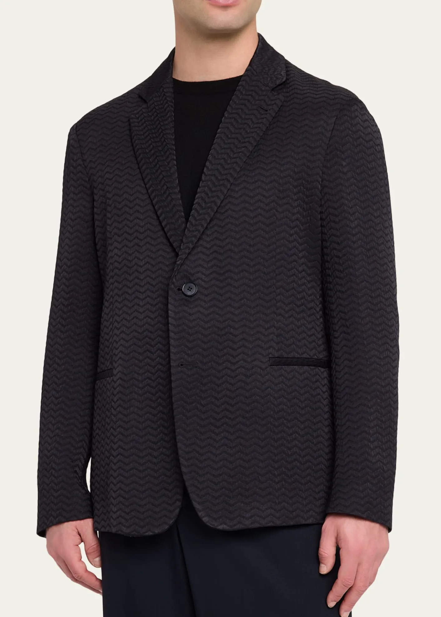 Giorgio ArmaniMen's Chevron Silk and Wool Sport Coat