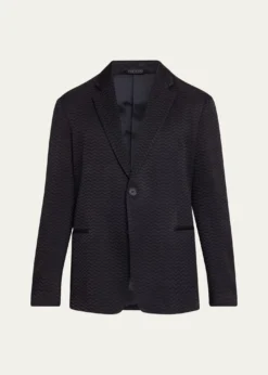 Giorgio ArmaniMen's Chevron Silk and Wool Sport Coat