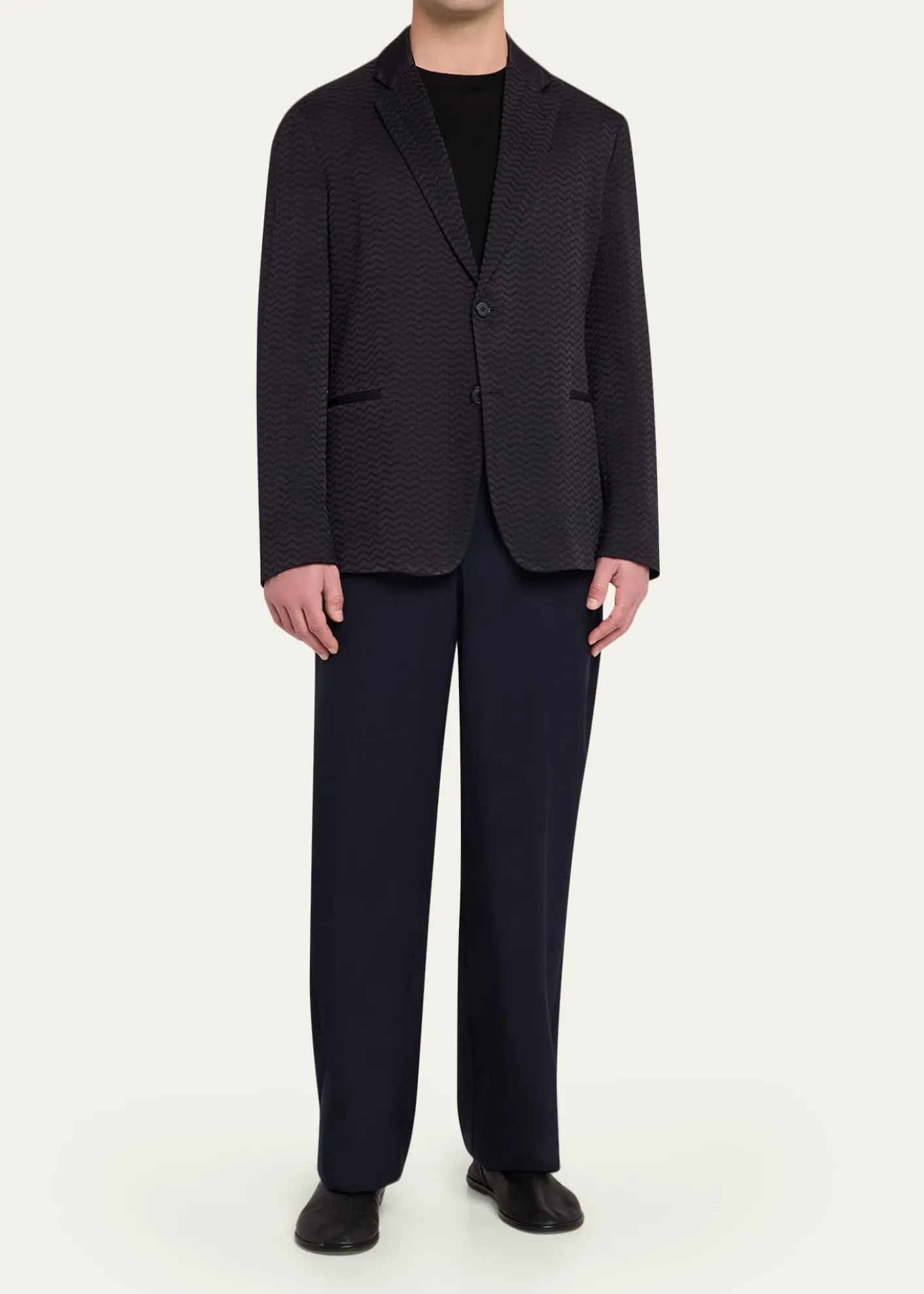 Giorgio ArmaniMen's Chevron Silk and Wool Sport Coat