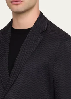 Giorgio ArmaniMen's Chevron Silk and Wool Sport Coat