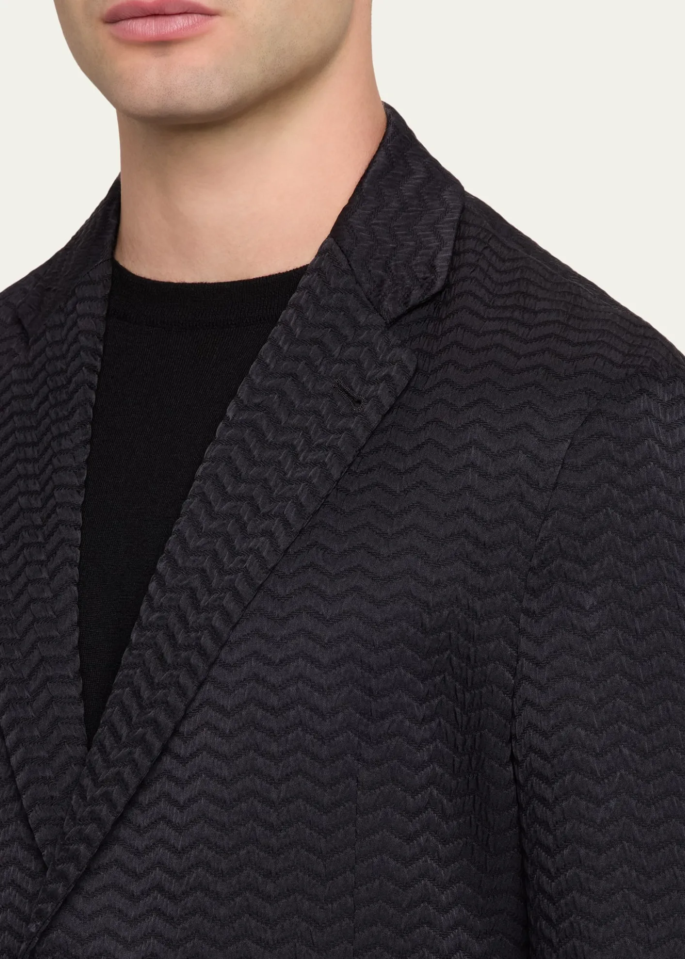 Giorgio ArmaniMen's Chevron Silk and Wool Sport Coat