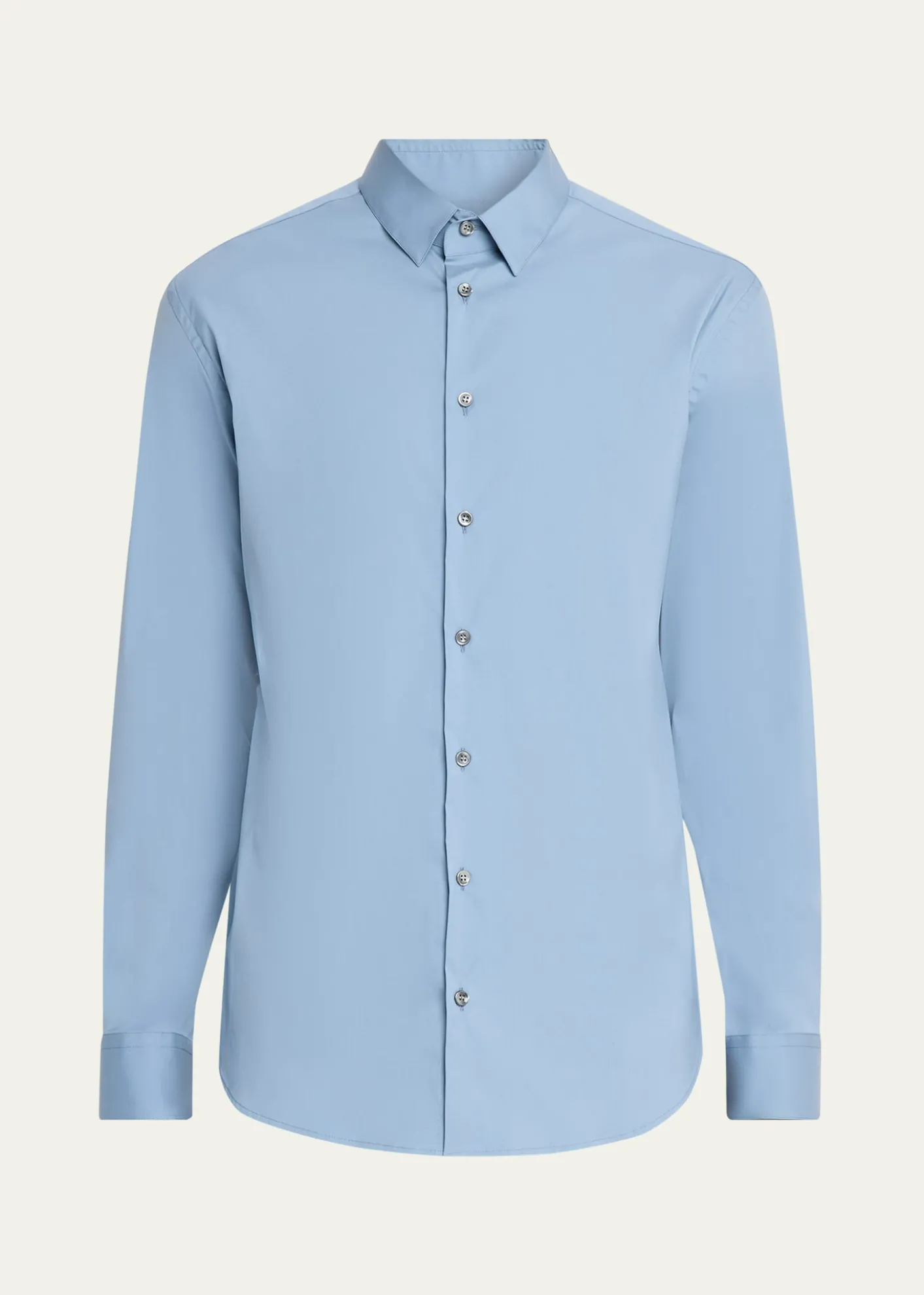 Giorgio ArmaniMen's Cotton-Blend Poplin Button-Front Shirt