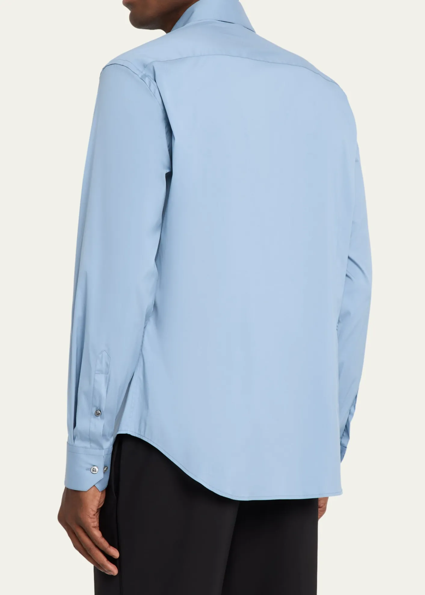 Giorgio ArmaniMen's Cotton-Blend Poplin Button-Front Shirt