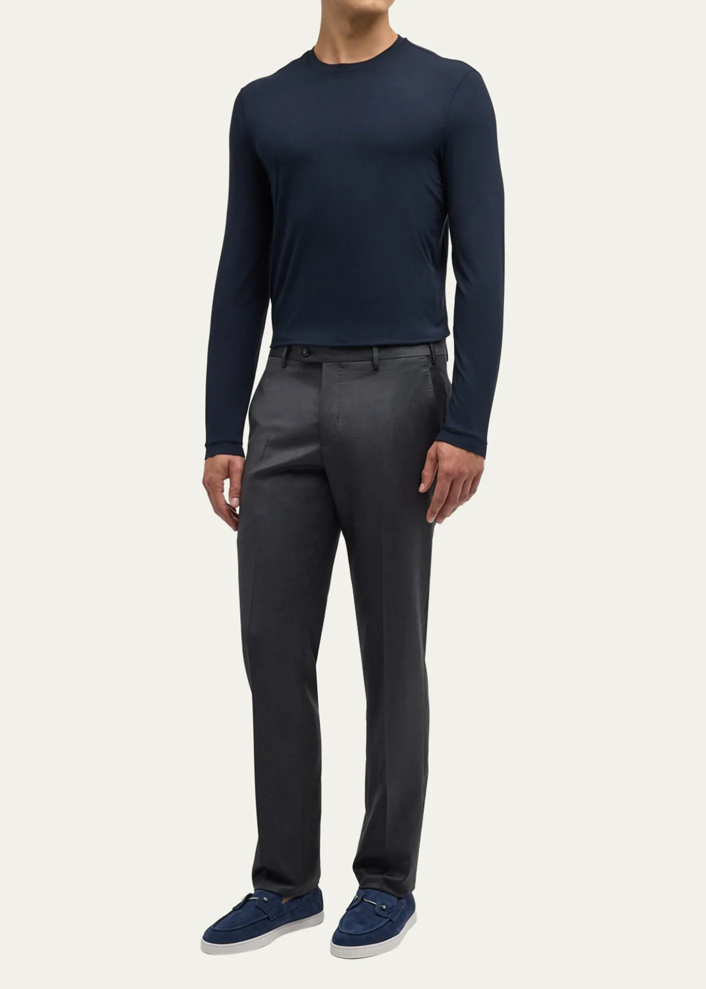 Giorgio ArmaniMen's Cotton Long-Sleeve Crewneck T-Shirt