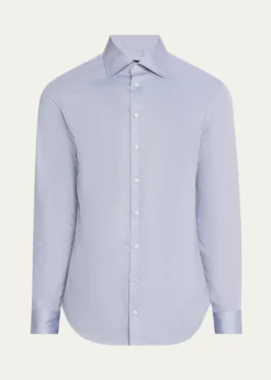 Giorgio ArmaniMen's Cotton Micro-Dot Dress Shirt